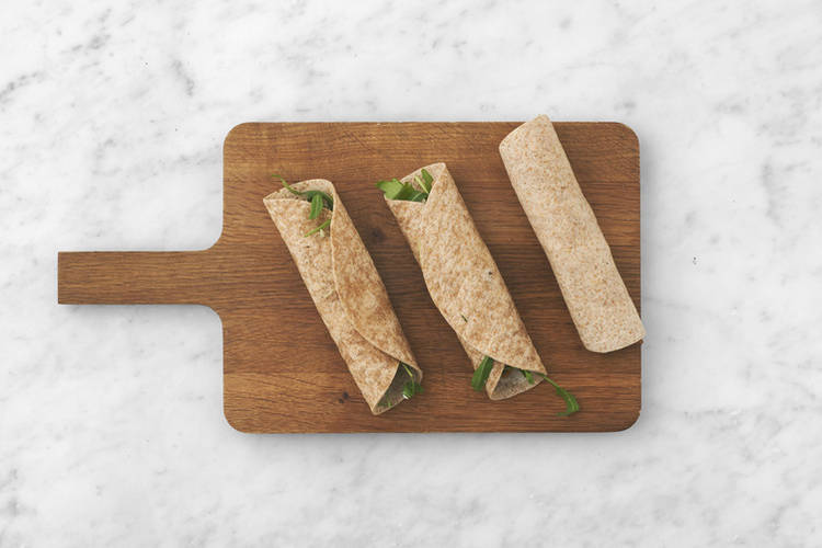 Préparer le wrap au saumon fumé