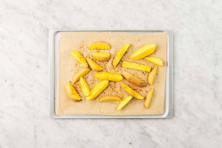 Prep and roast potatoes