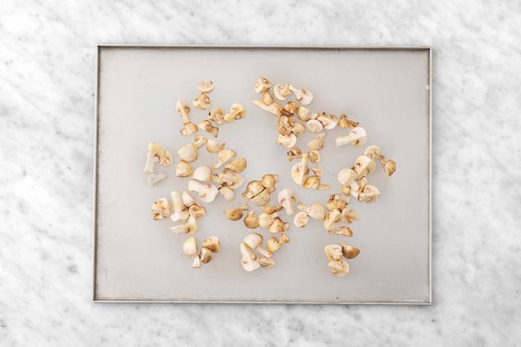 Prep and broil mushrooms