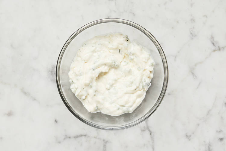 Make cilantro sour cream
