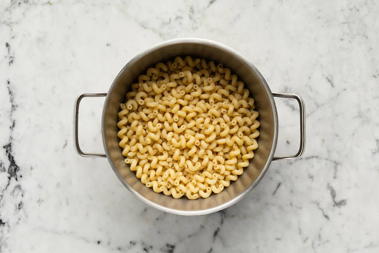 Cook cavatappi and broccolini