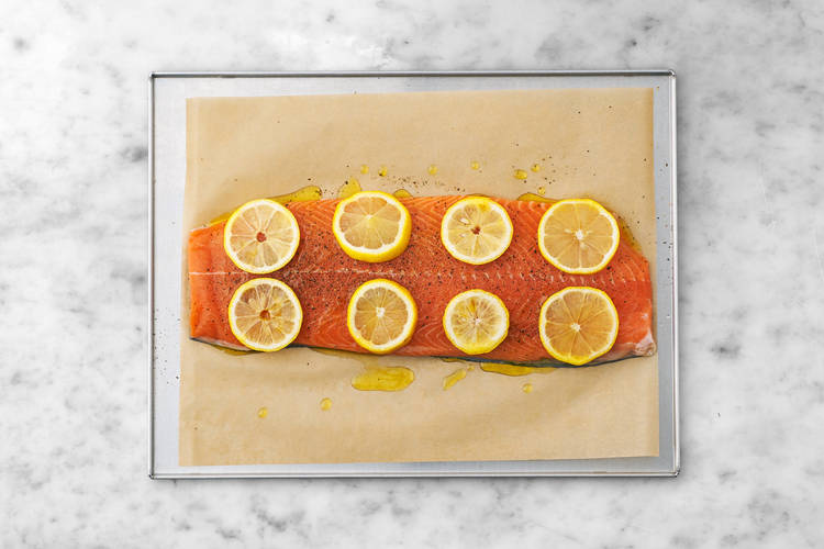 Arrange the salmon