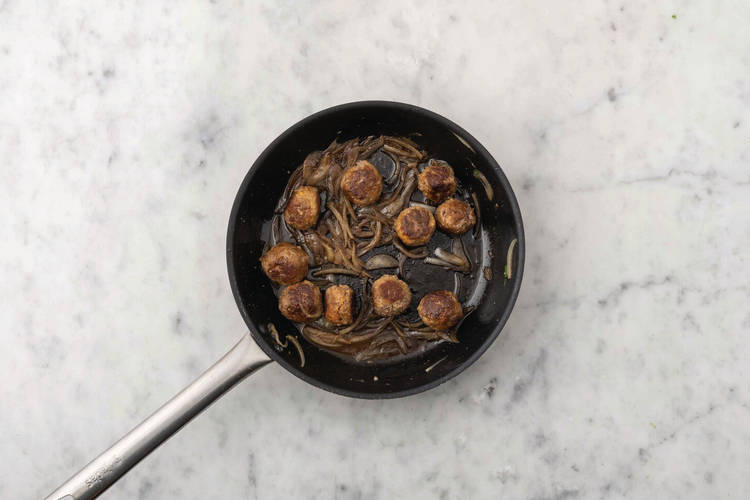 Cook the meatballs