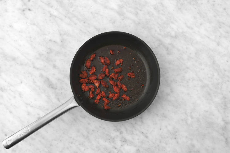 Cook the chorizo