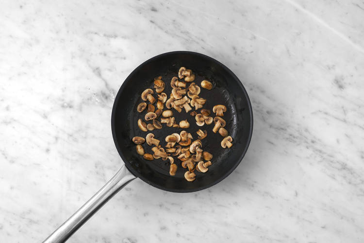 Fry the Chicken and Mushrooms