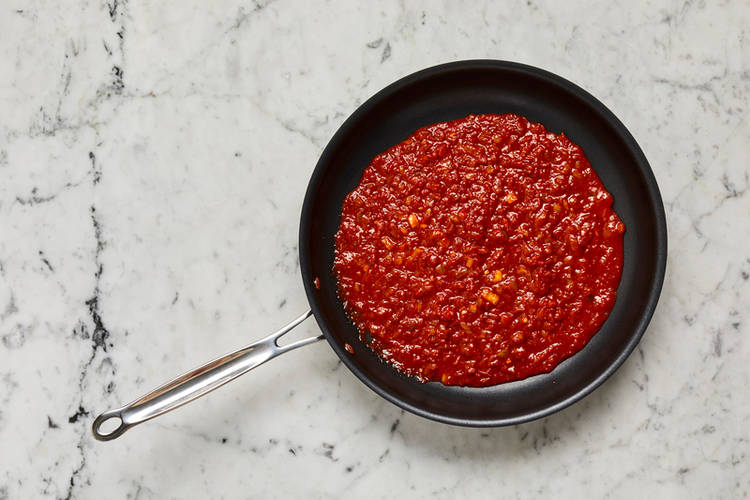 Cook turkey and simmer sauce