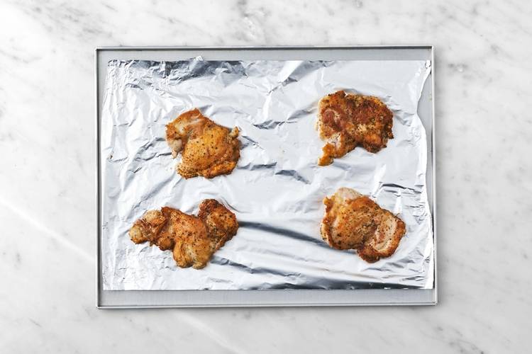 Prep and cook chicken 