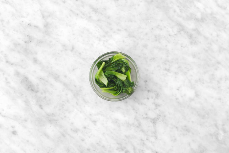 Steam the Asian vegetable