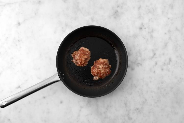 Cook sausage patties