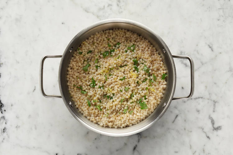 Make relish and finish couscous