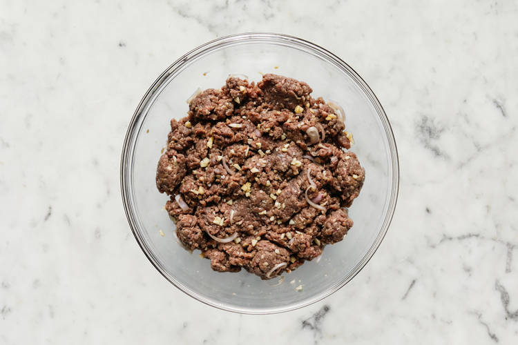 Prep and marinate beef