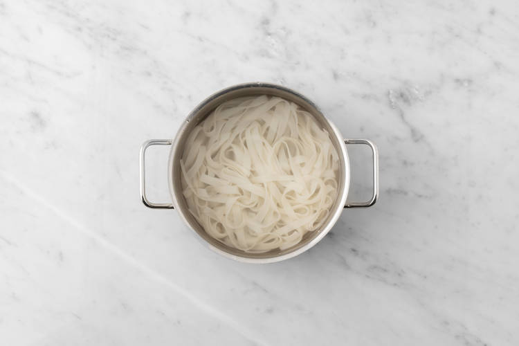 Cook rice noodles