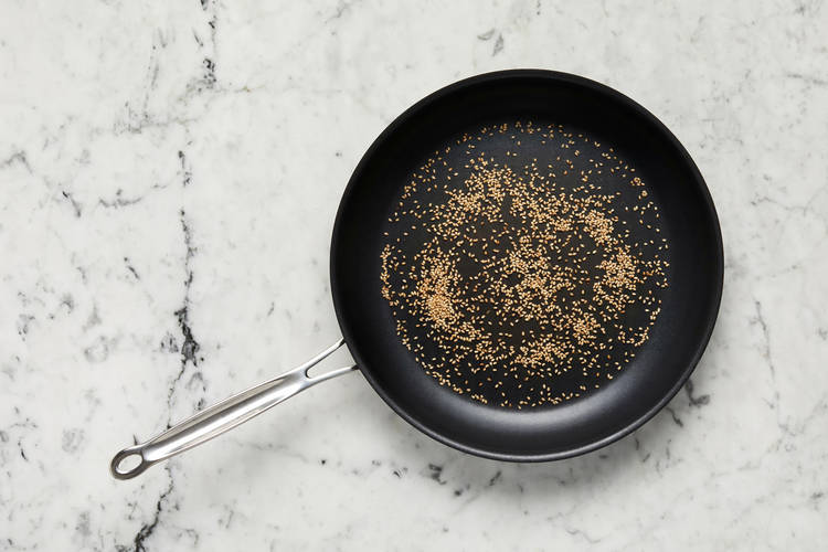 Toast sesame seeds