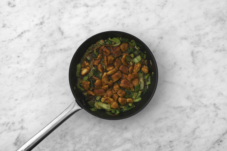 Cook the veggies & chicken