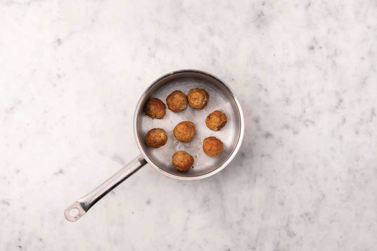 Cook the meatballs