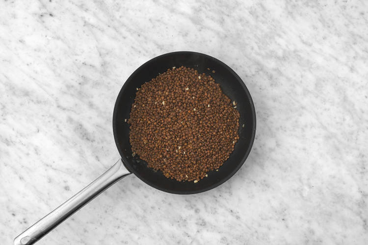 Cook the lentils & toss the salad