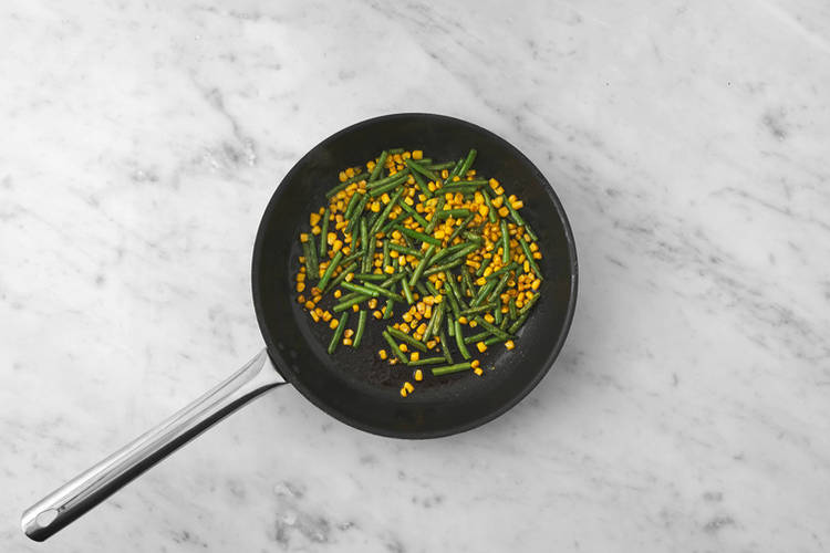 Cook the corn & green beans