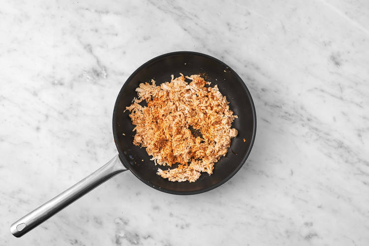 Pulled chicken afmaken