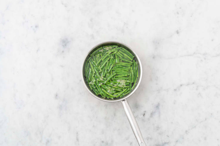 Boil the green beans