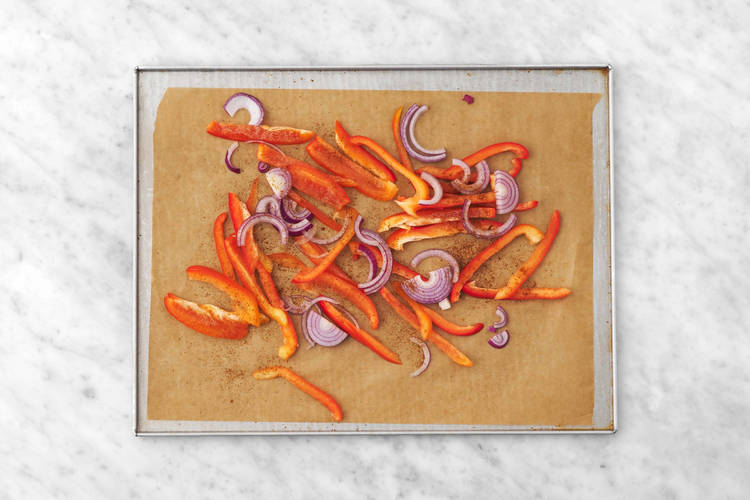 Préparer et rôtir les légumes