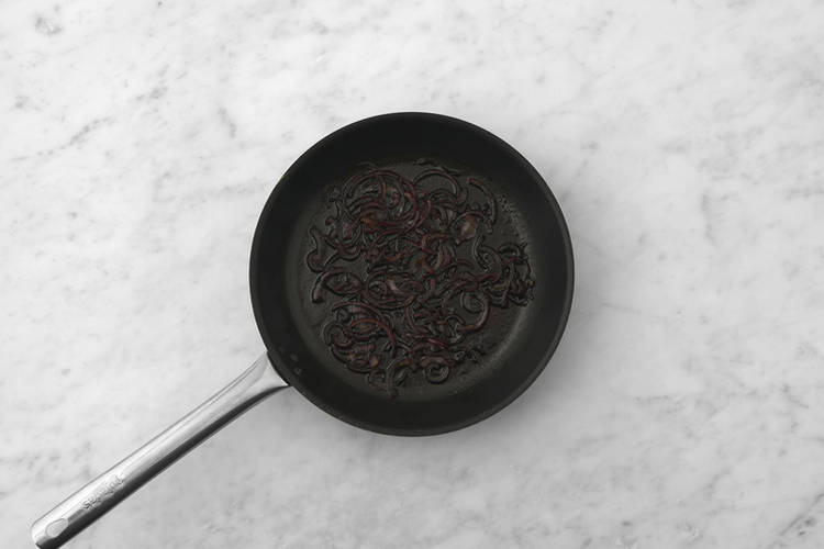 Get prepped & caramelise the onion