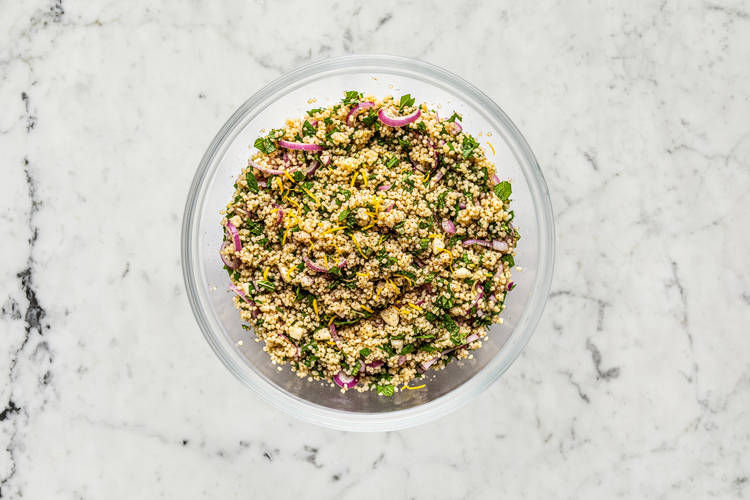 Mix tabbouleh salad