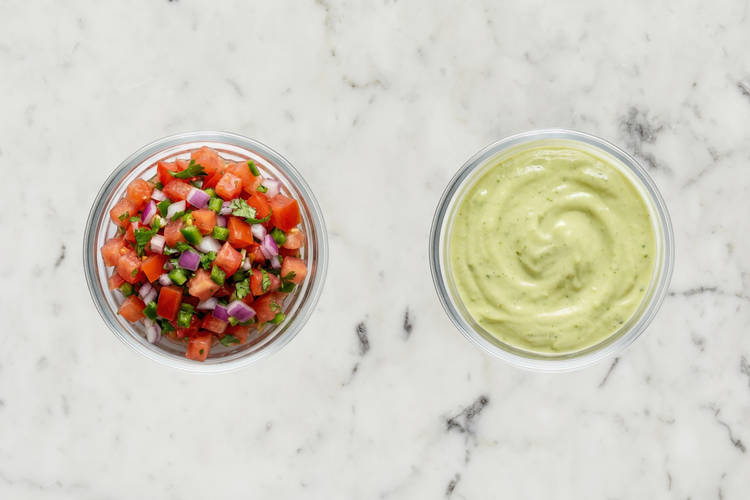 Préparer la garniture