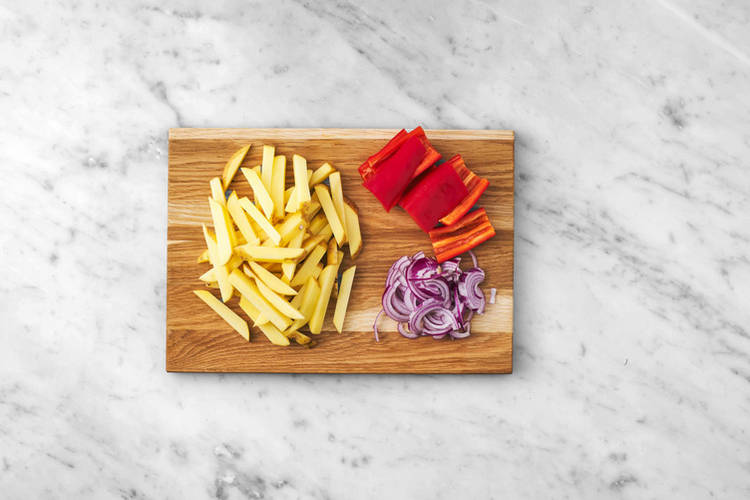 Kartoffeln schneiden