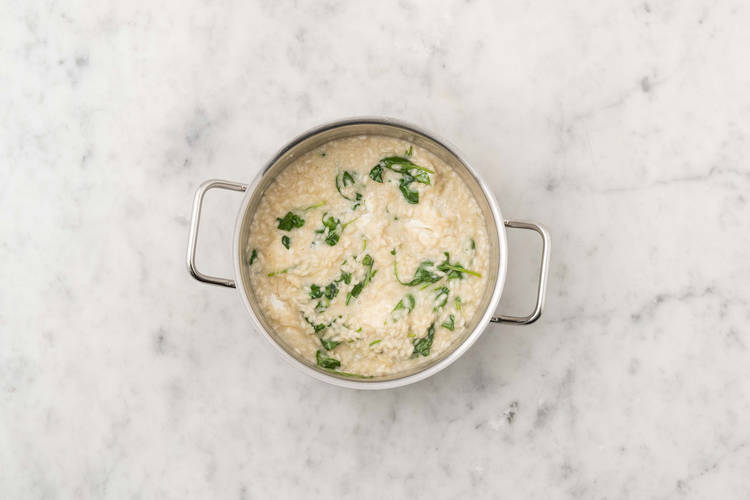 Risotto fertigstellen