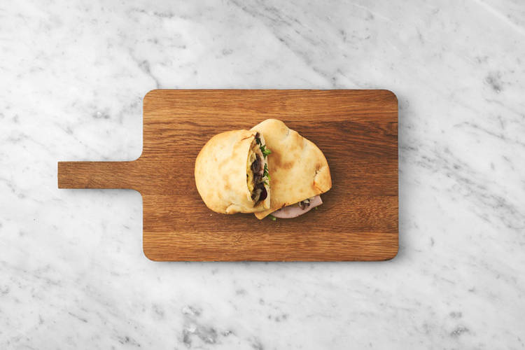 Toast the pita pocket