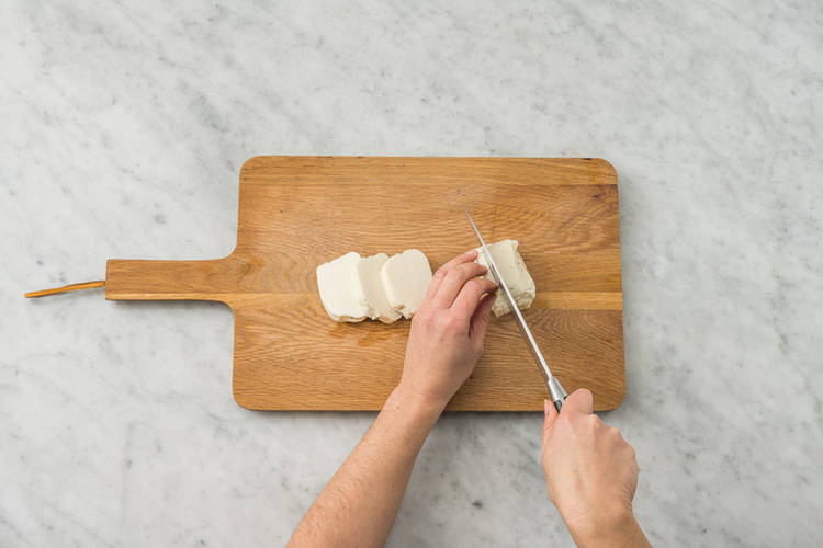 Prep the haloumi