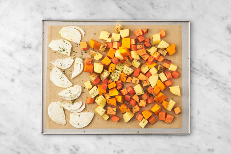 Roast the veggies