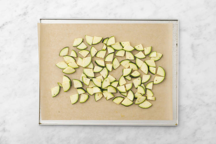 Get prepped & roast the zucchini