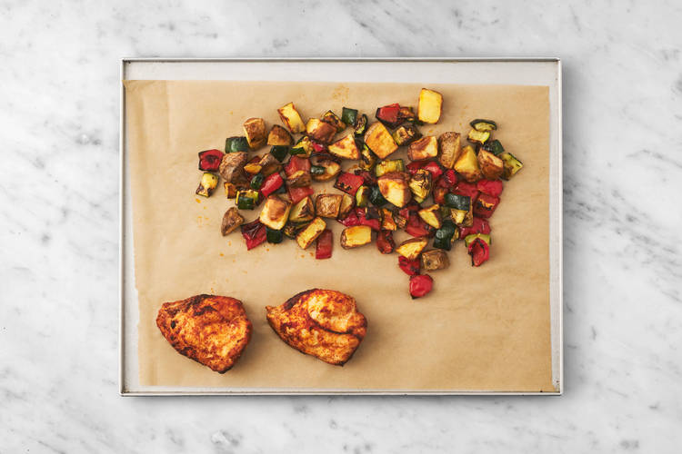 Roast the veggies & chicken