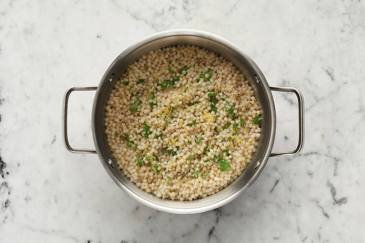 Make relish and finish couscous