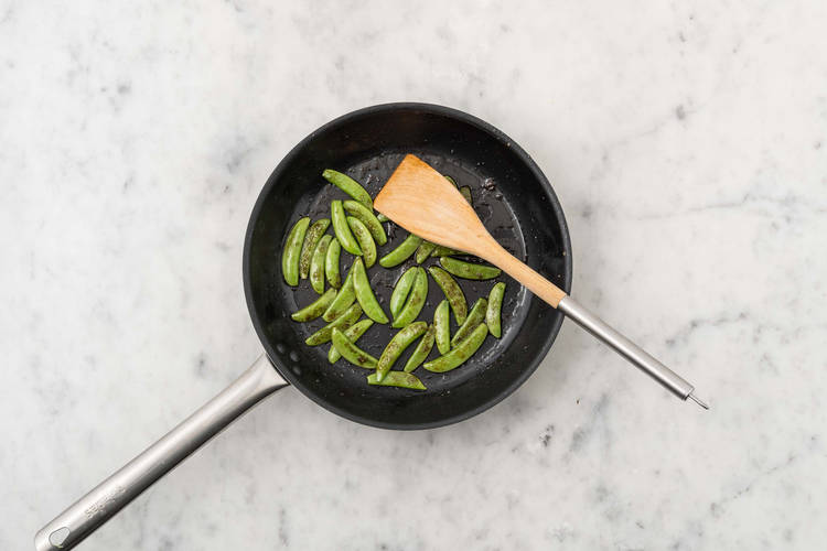 Cuire les sugar snaps