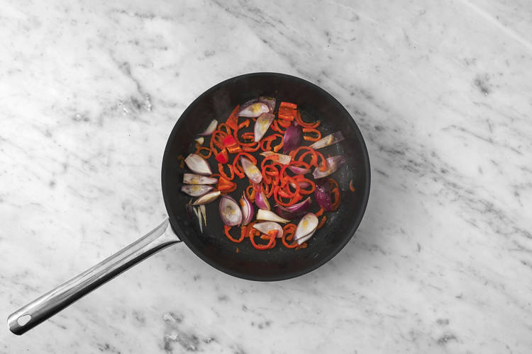 Cook the veggies 