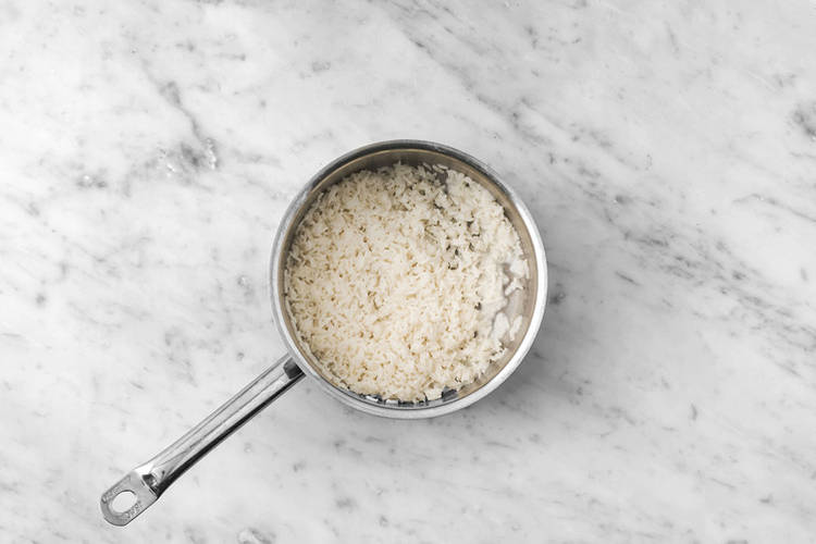 Make the coconut rice