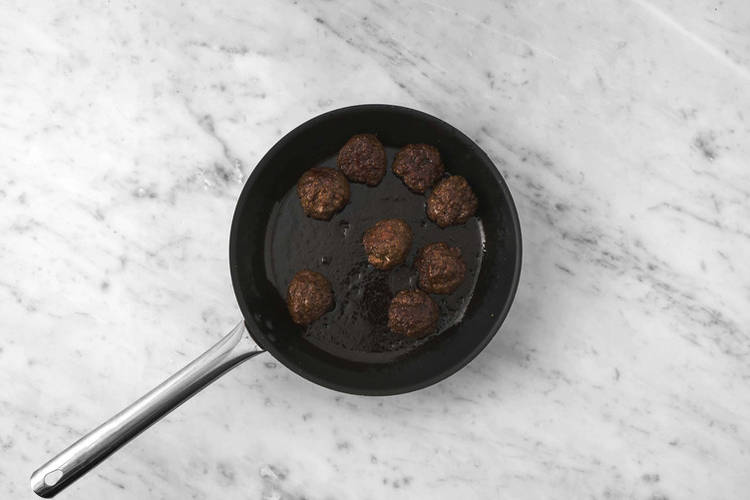 Cook the meatballs