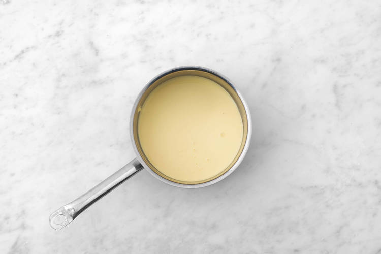 Beurre blanc verwarmen