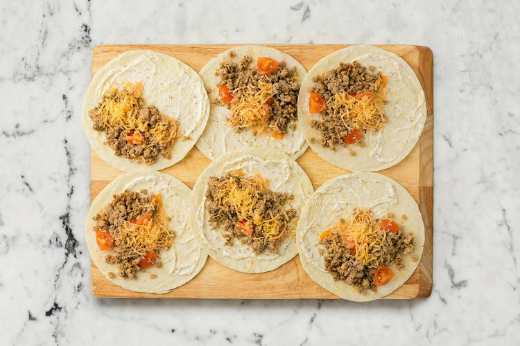 Assembler les quesadillas