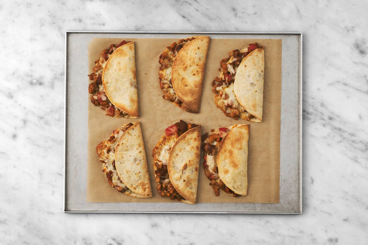 Make the quesadillas