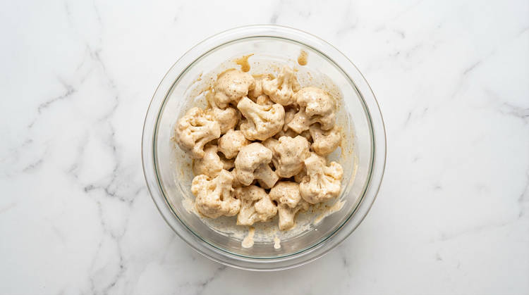 Make Batter & Coat Cauliflower