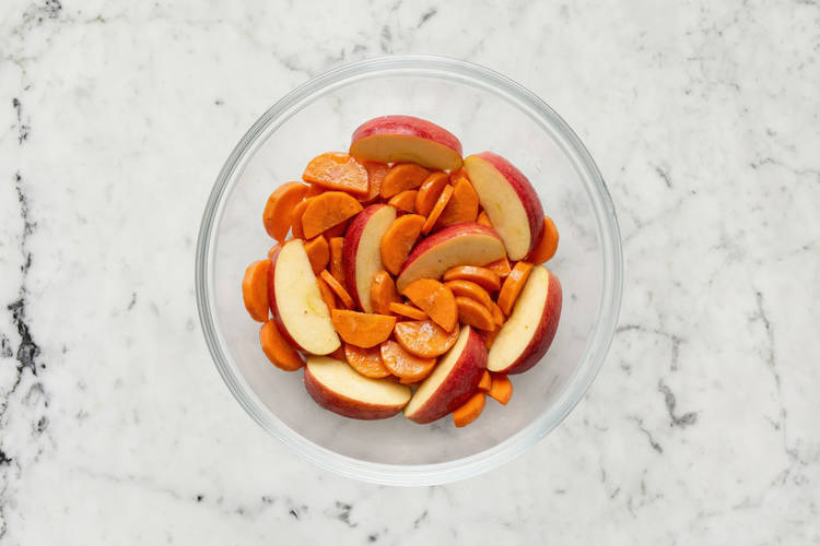 Make salad and warm dip