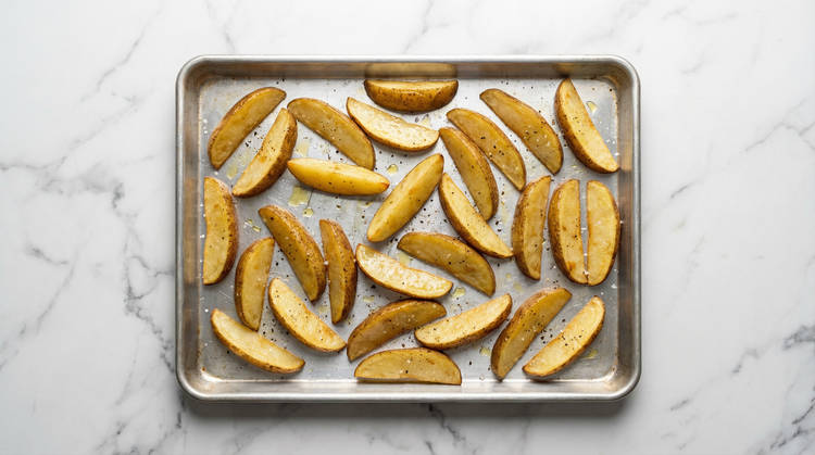 Roast Potatoes & Cook Mushrooms