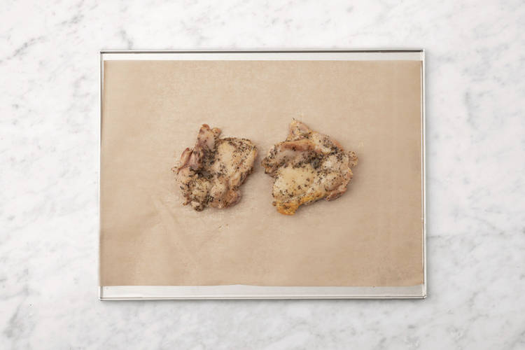 Cook the salmon & veggies