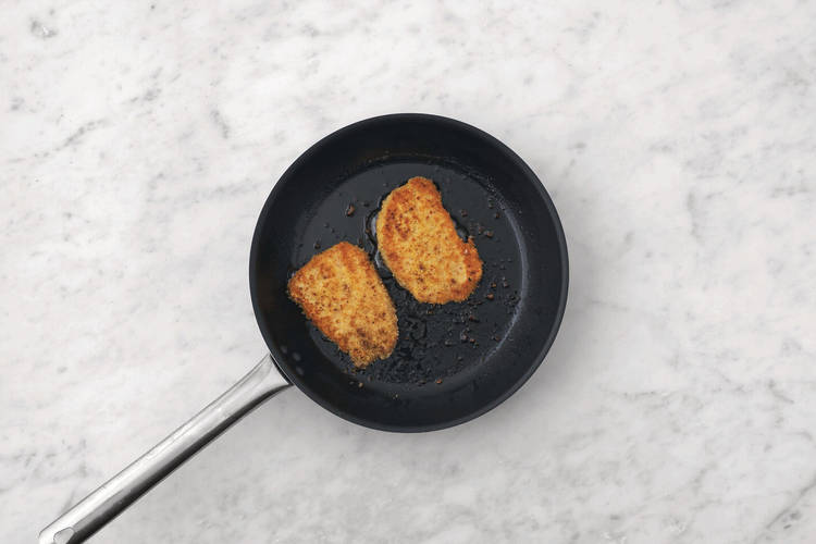 Cook the schnitzel