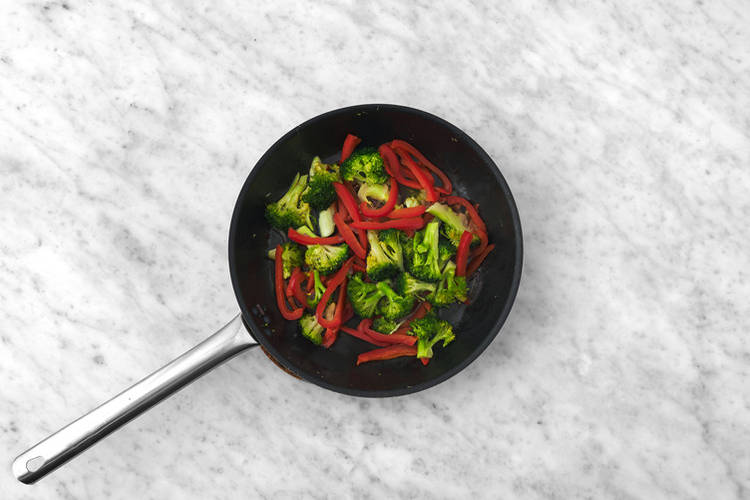 Cook the veggies