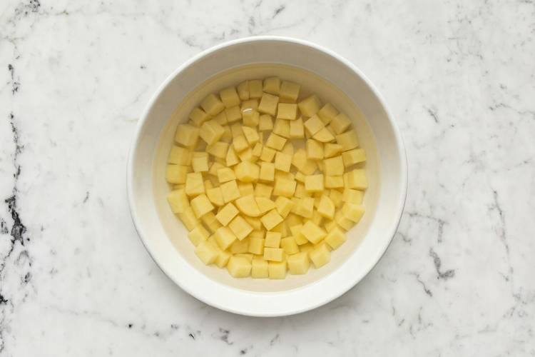 Prep and cook potatoes