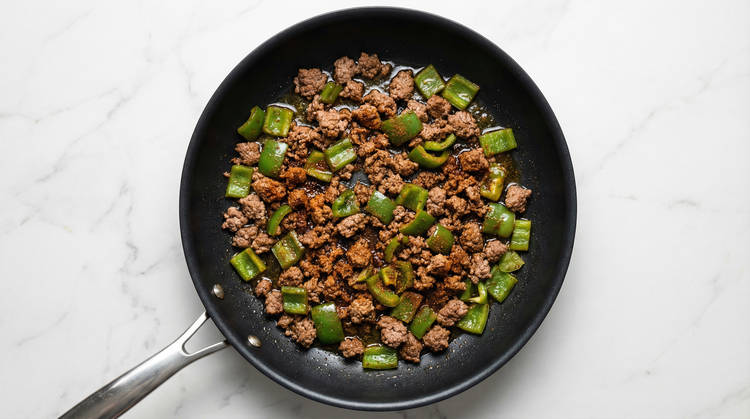 Cook Beef & Green Pepper